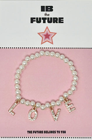 Love and Pearls Stretch Bracelet