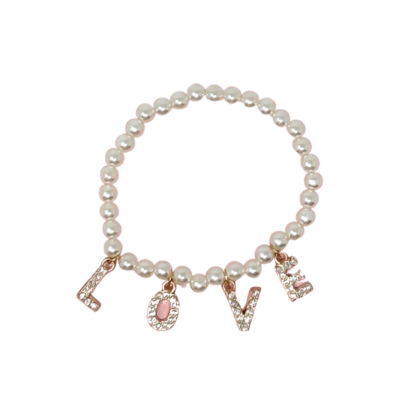 Love and Pearls Stretch Bracelet