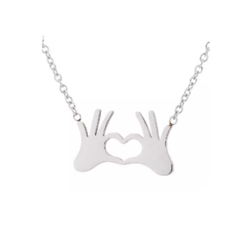 I Love You - Hand Heart Necklace